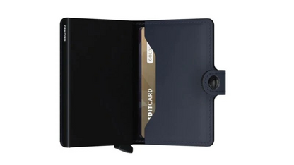 SECRID Miniwallet Matte Nightblue Leather RFID
