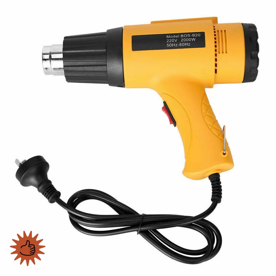 Electric Heat Gun | 60~650℃ 220V 2000W | Electric Heating Hot Air Gun | Temperature Power Tool | Loosen Rusty Bolts | Fire Starter |