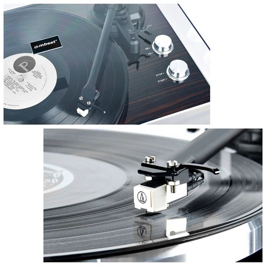 Mbeat Counter Weight/Anti-Skating Bluetooth Turntable Player w/USB/RCA/Phono Out
