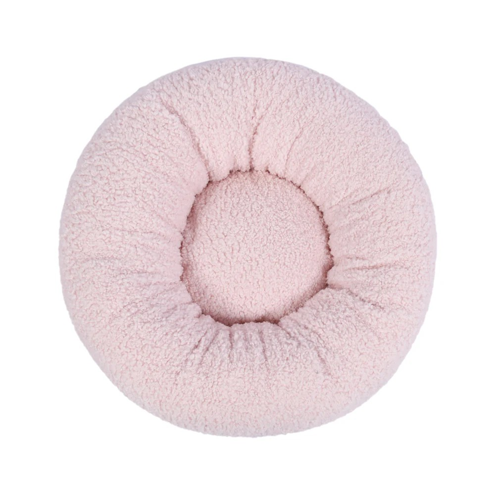 Charlie's Teddy Fleece Bed | Round Calming Dog Bed | Ultra Soft Washable Dog Bed | Anti-slip Base |
