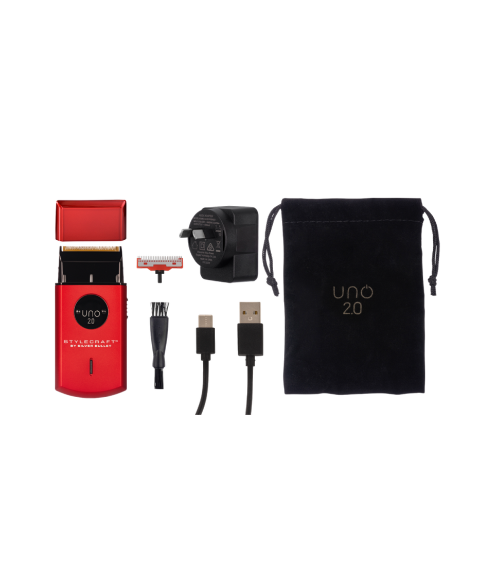 Uno Single Shaver | Cordless Red Foil Shaver | Pocket Sizer Shaver | Super Close Shave | Forged Blade