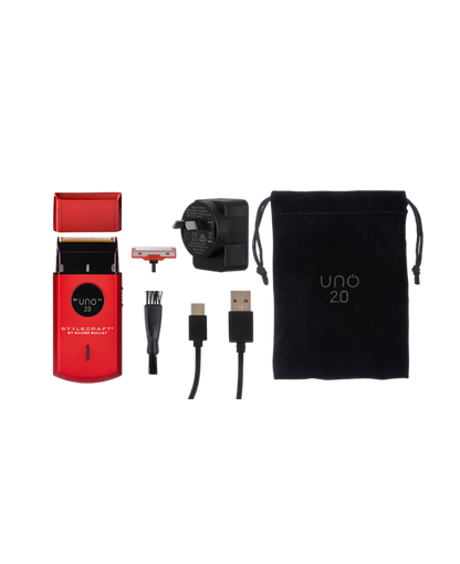 Uno Single Shaver | Cordless Red Foil Shaver | Pocket Sizer Shaver | Super Close Shave | Forged Blade