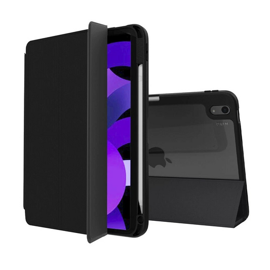 EFM Flexi Folio Case for iPad 10th Gen 10.9in | Black Leather TPU Stand Cover