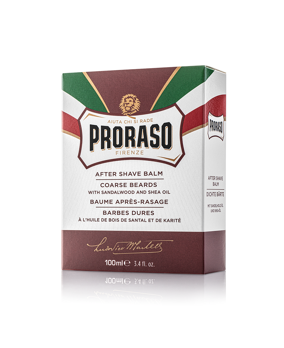 Proraso Aftershave Balm Nourish | Sandalwood & Shea Butter | Coarse Beards Treatment | 100ml
