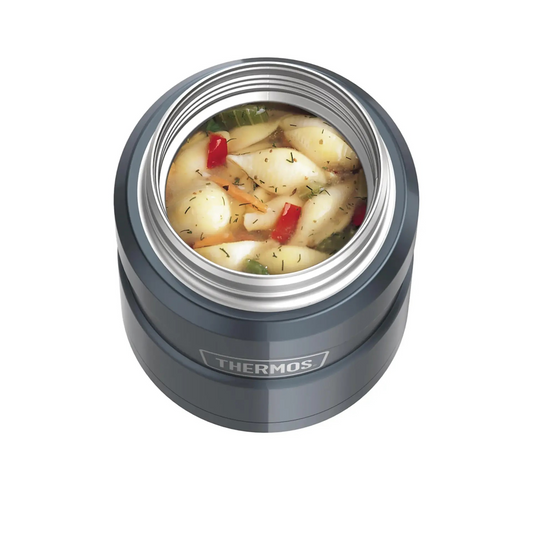 Thermos Stainless King Insulated Food Jar 470mL Slate | Insulated Food Jar | Stainless Steel | Lid Serving Bowl | 9hrs Warm 14hrs Cold