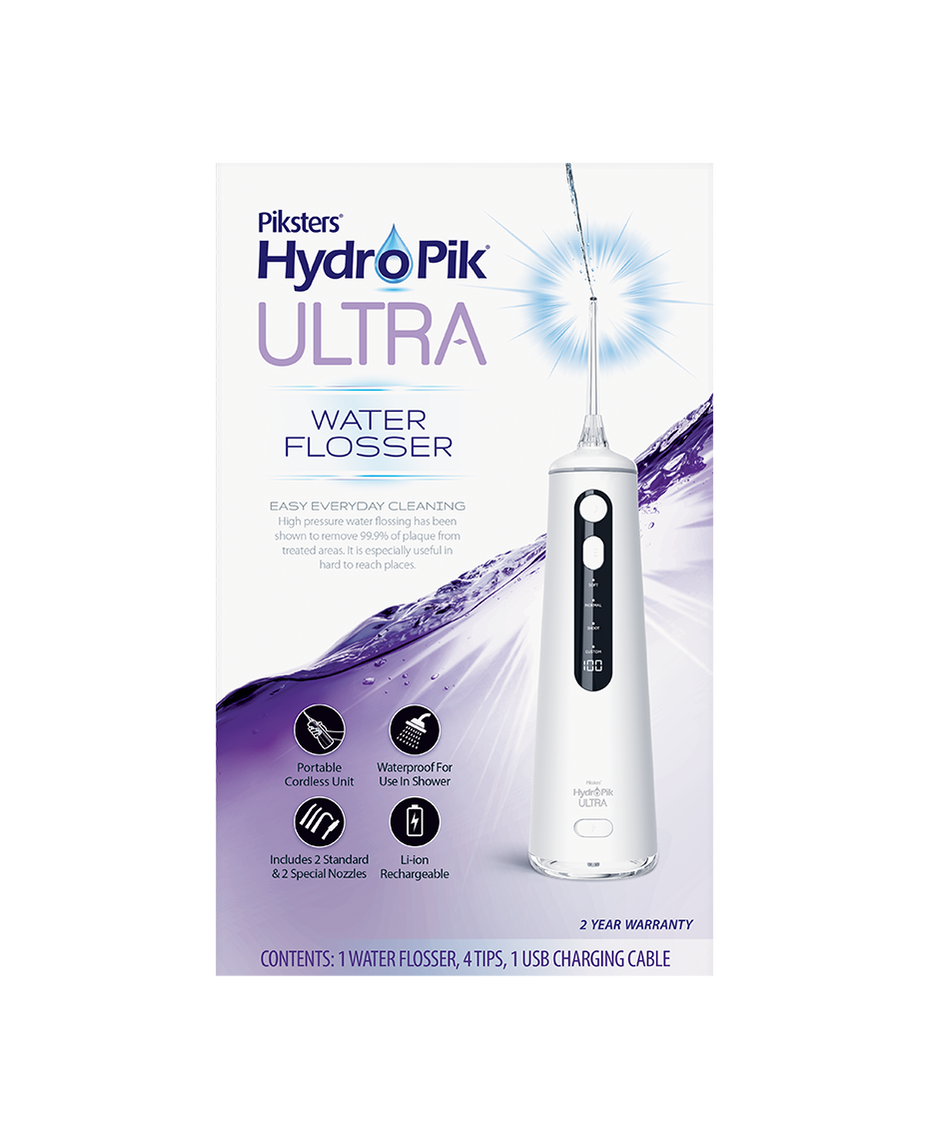 HydroPik ULTRA Cordless Water Flosser | Ideal for braces and implants flossing | Deep Clean for Teeth | Dual Mode - Massage and Power Clean