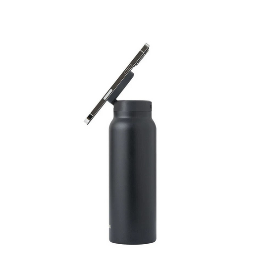 Ringo 710ml Insulated Water Bottle | MagSafe Phone Mount | Black Stainless Steel