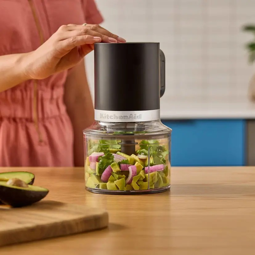 KitchenAid GO Cordless Top Down Chopper Matte Black | 3.5 Cup Capacity | Chop/Mix/Puree | Meal Prep | Cordless
