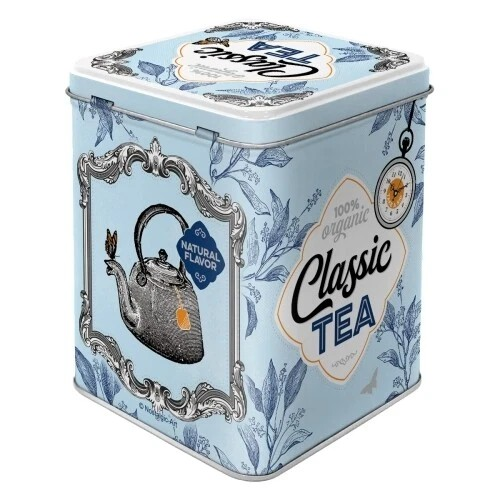 Tea Storage Tin | Nostalgic Art 7.5x9.5cm Tea Storage | Metal Tin | Classic Tea Container Canister