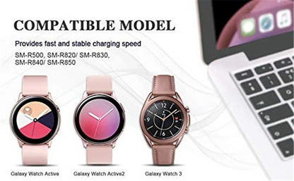 USB Charger Dock Cradle Cable for Samsung Galaxy Watch Active 1/2/3/4 | 40/41/44mm Watches | Table Current Transmission | Fast Charging