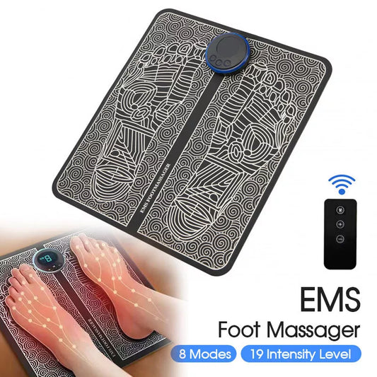 Electric Foot Massager Mat | Relax Muscle Stimulator | USB Recharge Massage Pad | Eight Modes |
