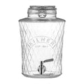 Kilner Clip Top Diamond Dispenser | Stainless Steel Tap | 5L Capacity | Chemical Free Soda Lime Construction | Stylish