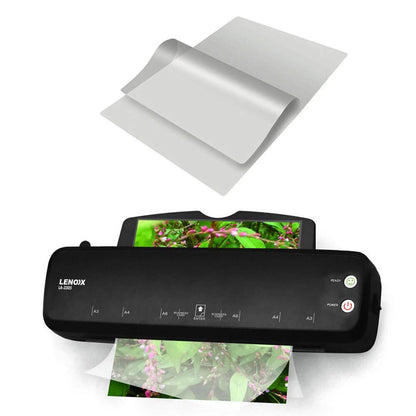 Paper Hot Laminator | Office/Business/Home With 50 Plastic Pouch Laminating Sheets | 80-100 Microns Laminating Thickness | Lightweight laminator |