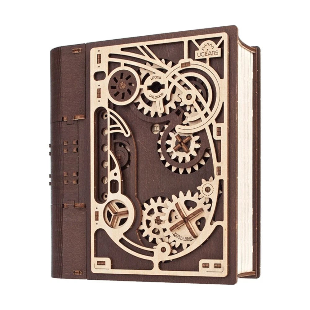 UGears Book of Secrets Mechanical 3D Wooden Puzzle Locking Box 263pc 14y+