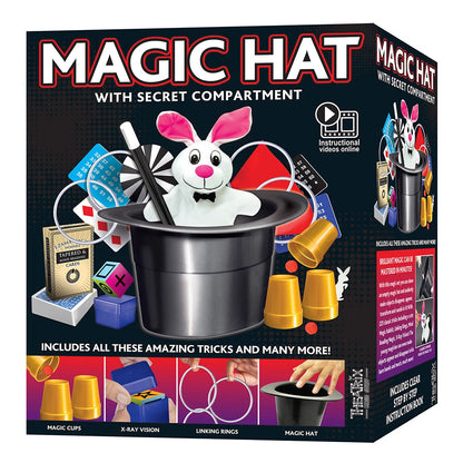 Ezama Magic Hat w/ Secret Compartment | 225 Tricks Magician Show Set | Suitable for Kids 7y+