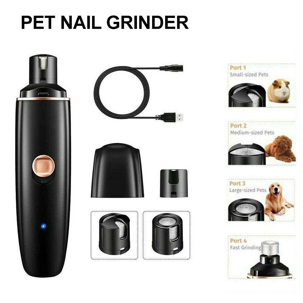 Electric Dog Toe Nail File Grinder Clippers Pet Cat Claw Grooming Trimmer Tools