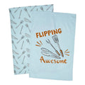 Adorn Living Set of 2 Flipping Awesome Tea Towels