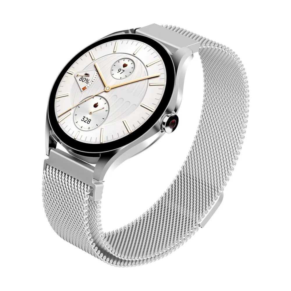 HiFuture AURA2 Women's Sleek Bluetooth Smart Watch iOS/Android Compatible Silver