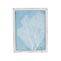 Maine And Crawford D2 Coral Blue and White Wall Artwork 45x35x2cm