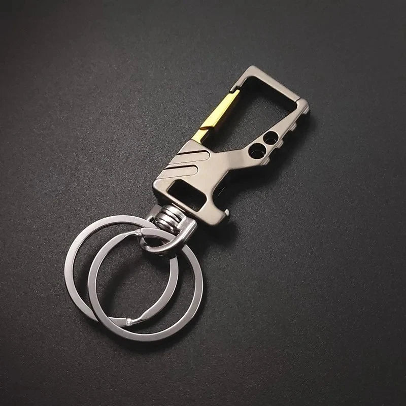 EDC Keychain Bottle Opener | Automatic Tactical Carabiner Keychain with Clip