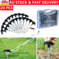 Camping Tent Pegs X20 | Heavy Duty Screw Steel | In Ground Camping Outdoor Stakes | Rust and Corrosion Resistant