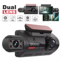 Dash Cam | 1080P Car DVR 3" Dual Lens | Incl G-sensor & Night Vision