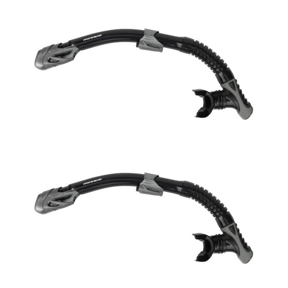 2PK Mirage Infinity Dry Top Snorkelling Snorkel Breathing Tube Black