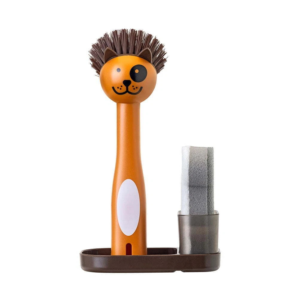 Vigar Pets Club Dog Sink Caddy Dish Brush/Scourer | 3Pc w/ Tray Holder Cleaner Set