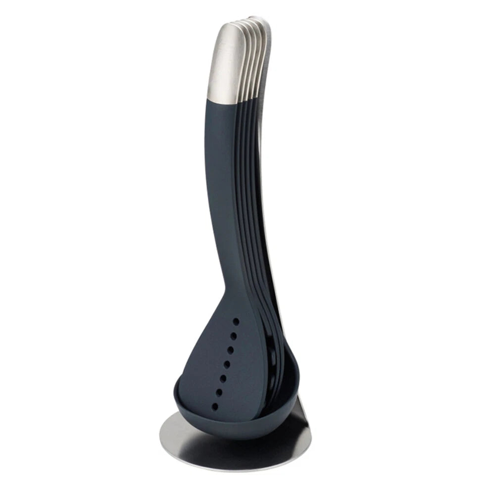 5pc Joseph Joseph Nest 100 Utensils w/Stainless Steel Stand/Spoon/Turner/Claw