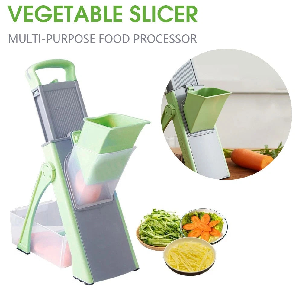 Multifunctional Green Vegetable Slicer Grater Cutter for Home Kitchen Prep