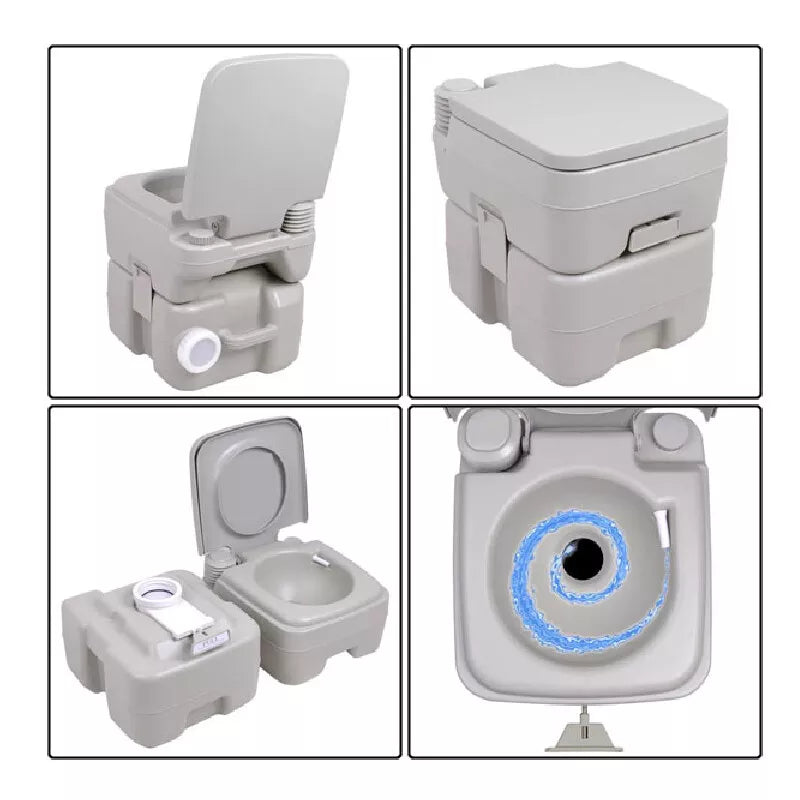 20L Portable Outdoor Camping Toilet | Campsite Loo Porta Travel Flush Potty