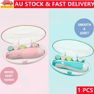 Electric Baby Infant Newborn Nail Trimmer File | Safe Grinder Clipper Tools Set | Compact and Lightweight | One Button Activation