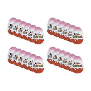 24PK Fererro Kinder Surprise Chocolate Egg Pink Confectionary 20g