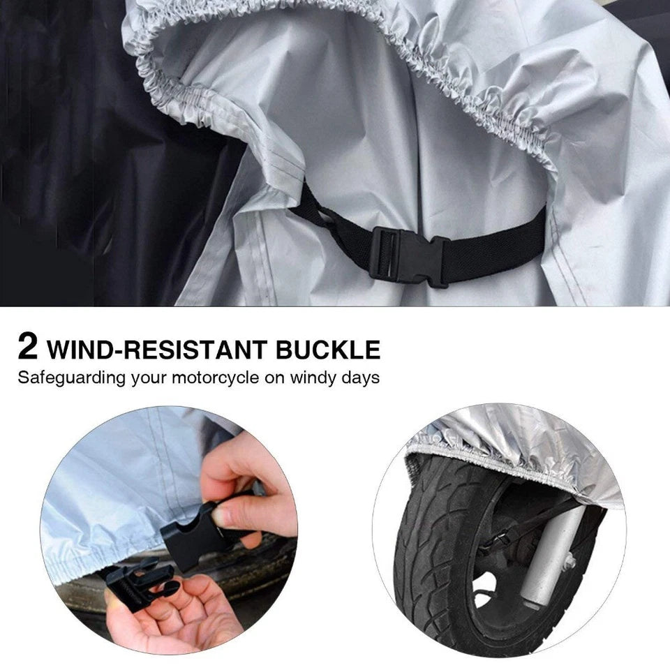 Motorcycle Cover Waterproof | Size XXL | Wind Shelter Heavy Duty | Dust Storage Protective AU (Copy)