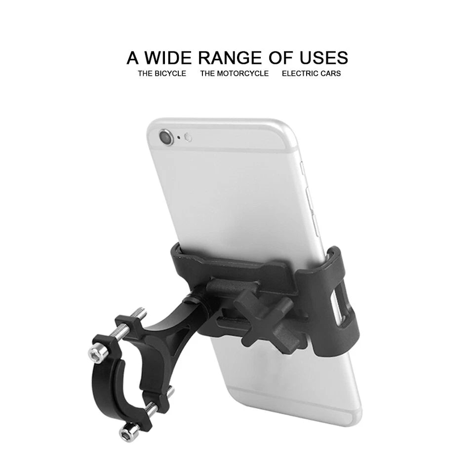 Aluminum Bicycle Handlebar Mobile Phone Holder | 360° Rotate Mount Universal | Non-slip pads