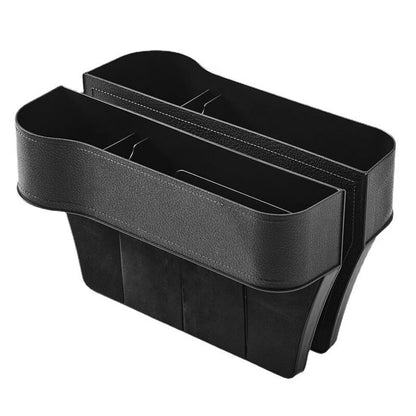 Car Seat Storage Box & Console | 2PCS Side Pocket Coin Phone Organizer | Cup Holder