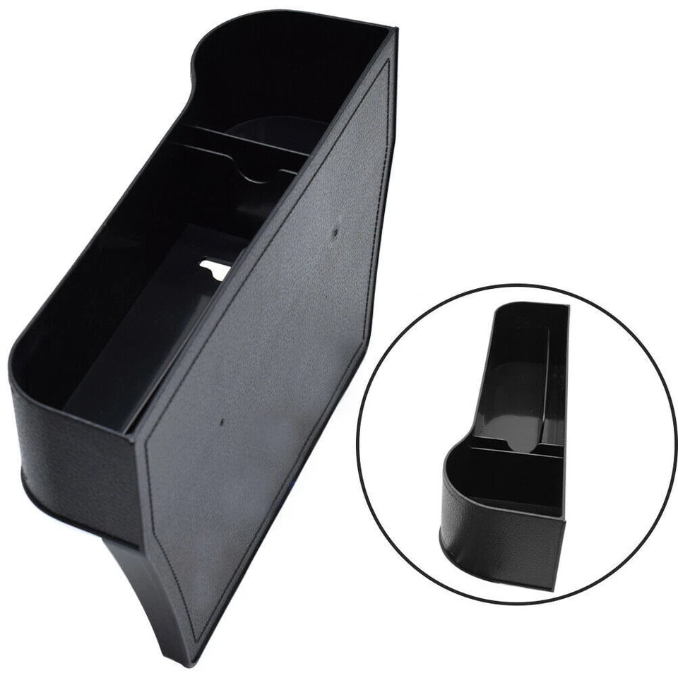 Car Seat Storage Box & Console | 2PCS Side Pocket Coin Phone Organizer | Cup Holder
