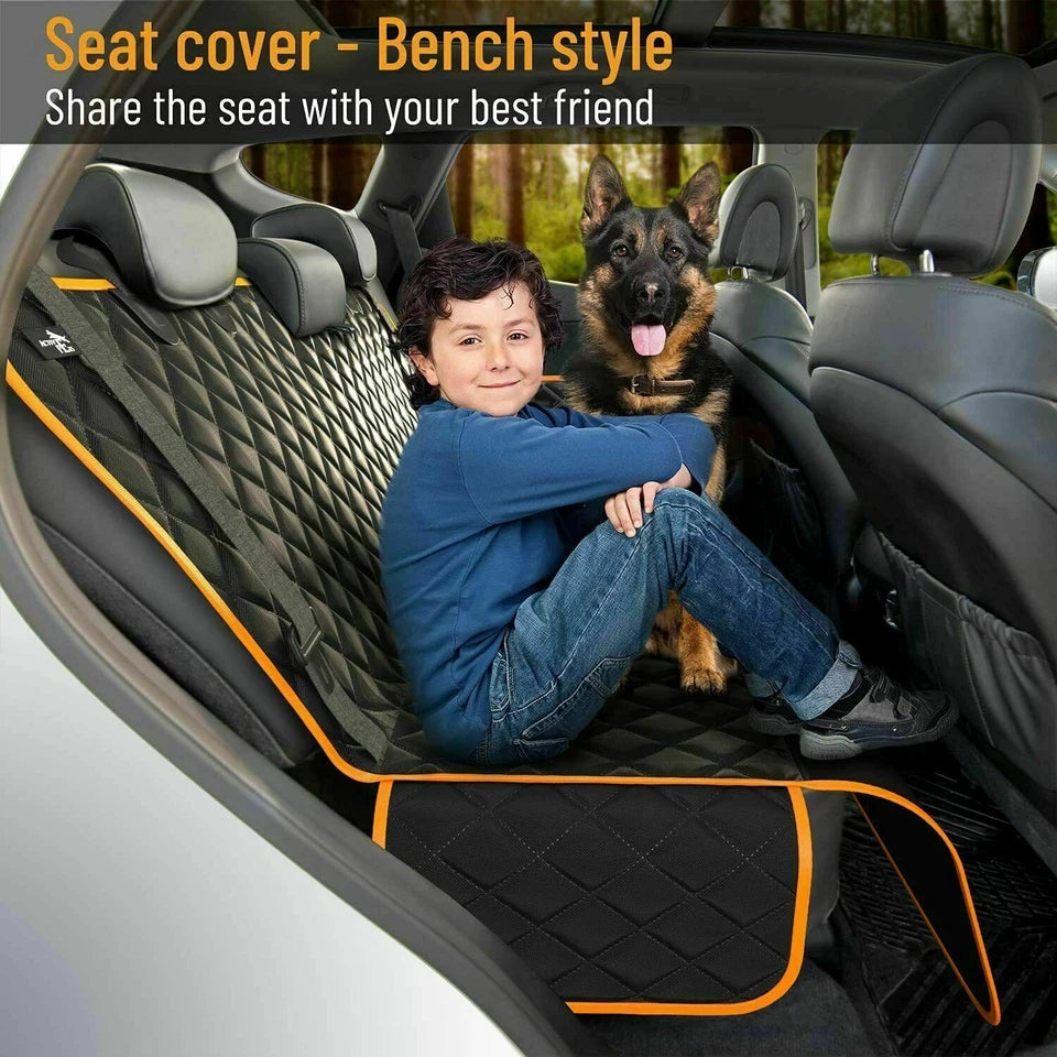 Premium Pet Car Cat Dog Back Seat Cover Hammock | NonSlip Protector Mat Waterproof