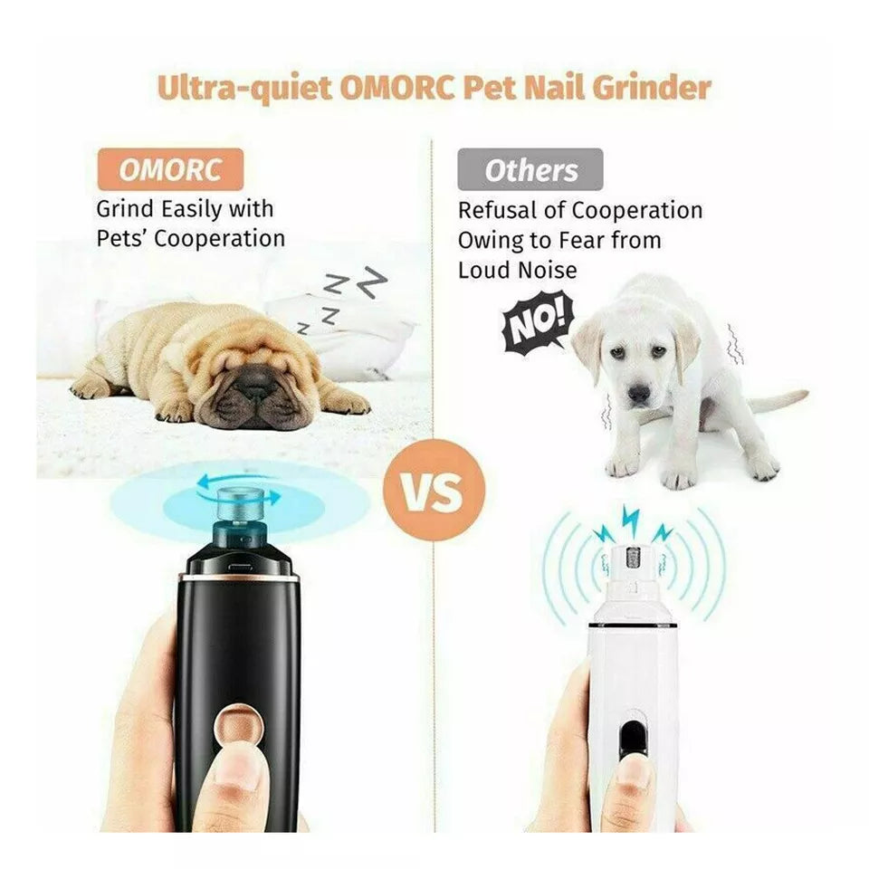 Electric Dog Toe Nail File Grinder Clippers Pet Cat Claw Grooming Trimmer Tools