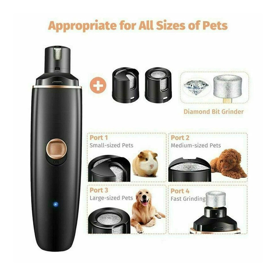 Electric Dog Toe Nail File Grinder Clippers Pet Cat Claw Grooming Trimmer Tools