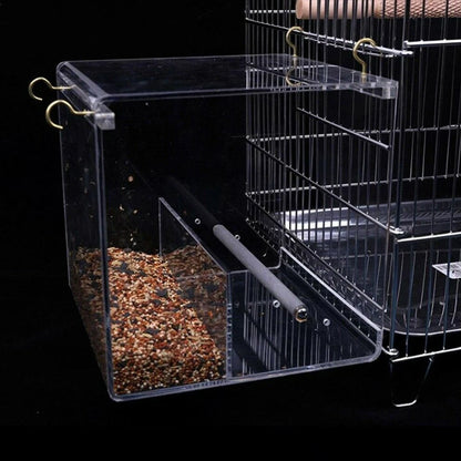 Automatic Acrylic Parrot Feeder | No Mess Bird Cage Seed Feeding | No Mess Feeder