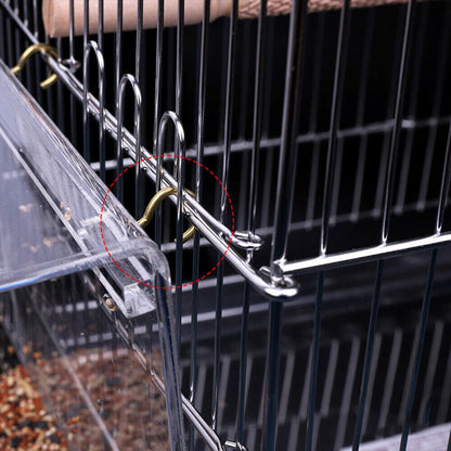 Automatic Acrylic Parrot Feeder | No Mess Bird Cage Seed Feeding | No Mess Feeder