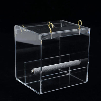 Automatic Acrylic Parrot Feeder | No Mess Bird Cage Seed Feeding | No Mess Feeder