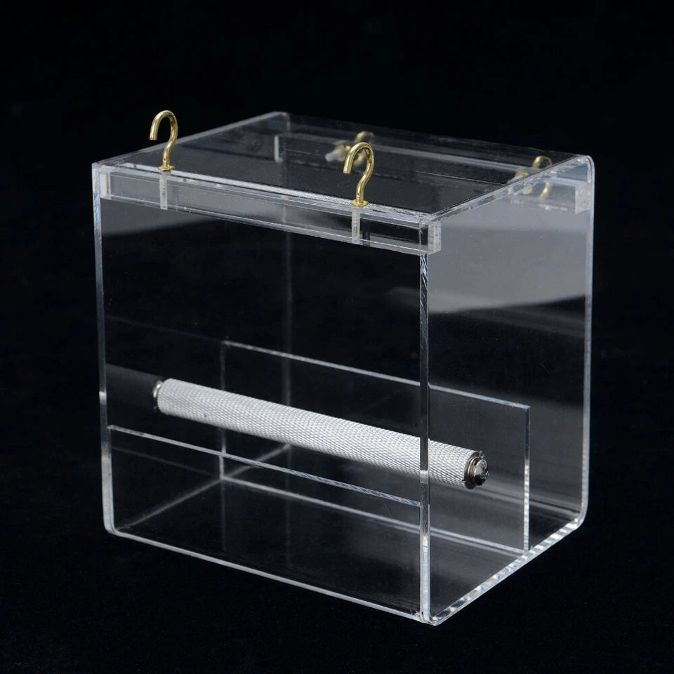 Automatic Acrylic Parrot Feeder | No Mess Bird Cage Seed Feeding | No Mess Feeder