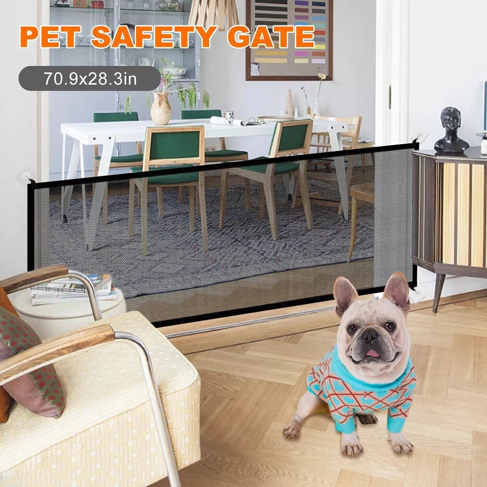 Dog Pet Gate Mesh | Safe Fence Barrier Guard | Stair Enclosure Baby Puppy Safety Net | 72x180 CM