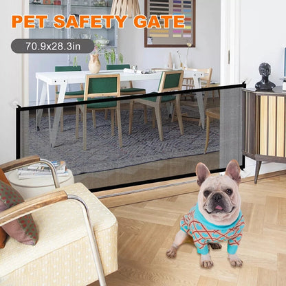 Dog Pet Gate Mesh | Safe Fence Barrier Guard | Stair Enclosure Baby Puppy Safety Net | 72x180 CM