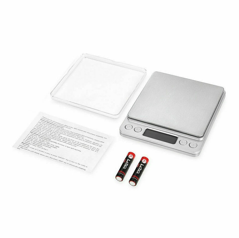 LCD Electronic Digital Metal Kitchen Scale | 0.1kg Accuracy Scales | Capacity 3kg | Super Slim