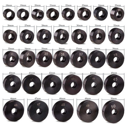 52PCs Custom Bushing Bearing Seal Driver Push Press Disc Tool Set kit 18mm-74mm