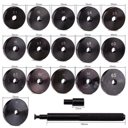 52PCs Custom Bushing Bearing Seal Driver Push Press Disc Tool Set kit 18mm-74mm