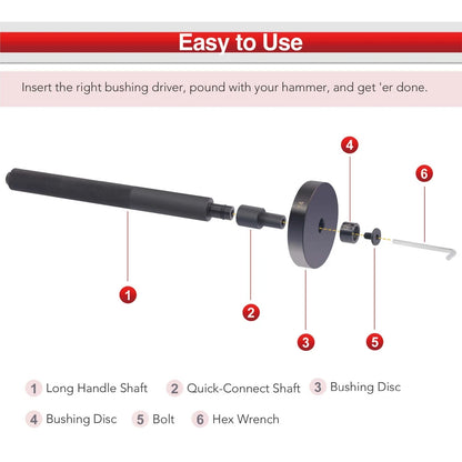 52PCs Custom Bushing Bearing Seal Driver Push Press Disc Tool Set kit 18mm-74mm